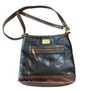 Tignanello Woman's Leather Handbag Medium Black and Brown Changeable Strap